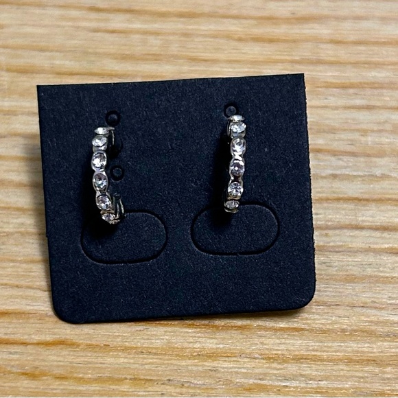 New! Silver Mini Hoops - Picture 3 of 5